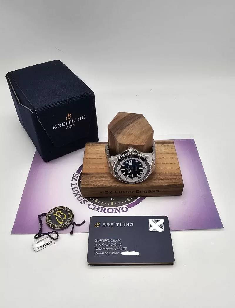 Breitling SuperOcean 42 black Full Set 2025 Stahl + Kautschuk