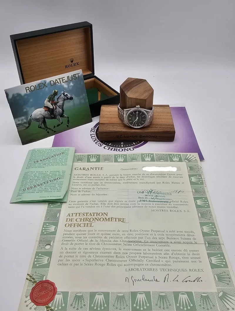 Rolex Datejust 36mm Ref. 16030 black Dial Jubilee Full Set