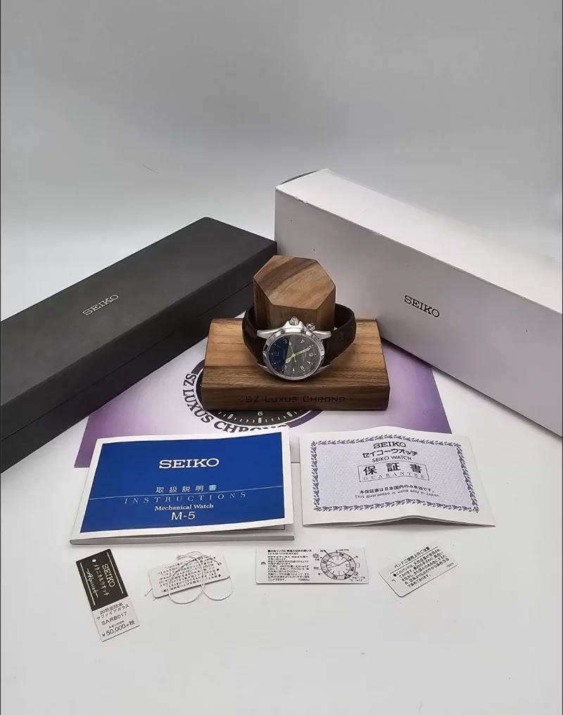 Seiko Alpinist 38mm green Dial Automatik Full Set