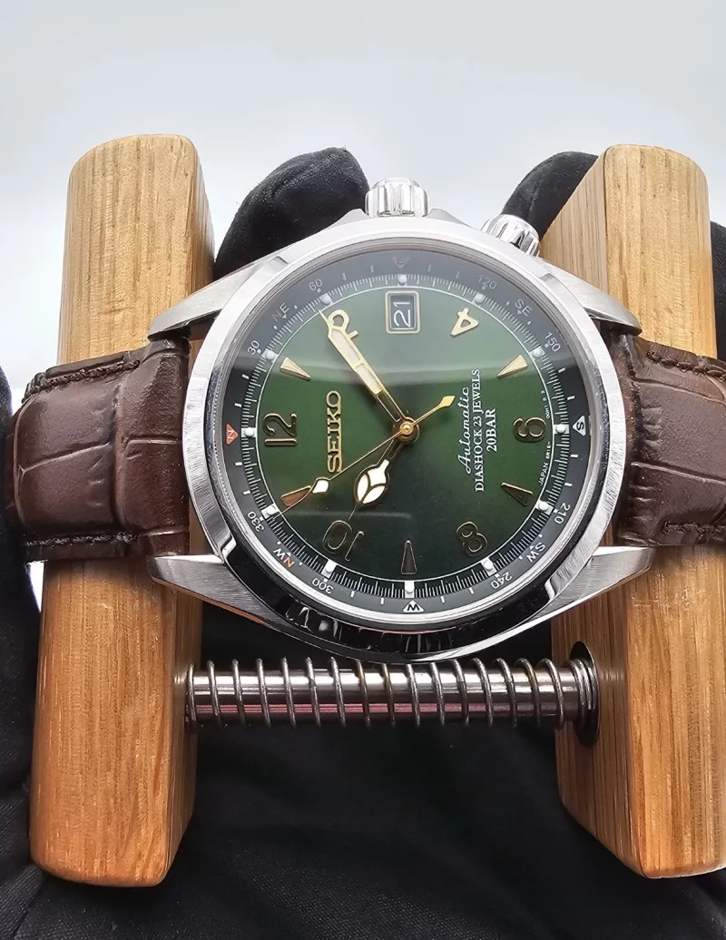 Seiko Alpinist 38mm green Dial Automatik Full Set