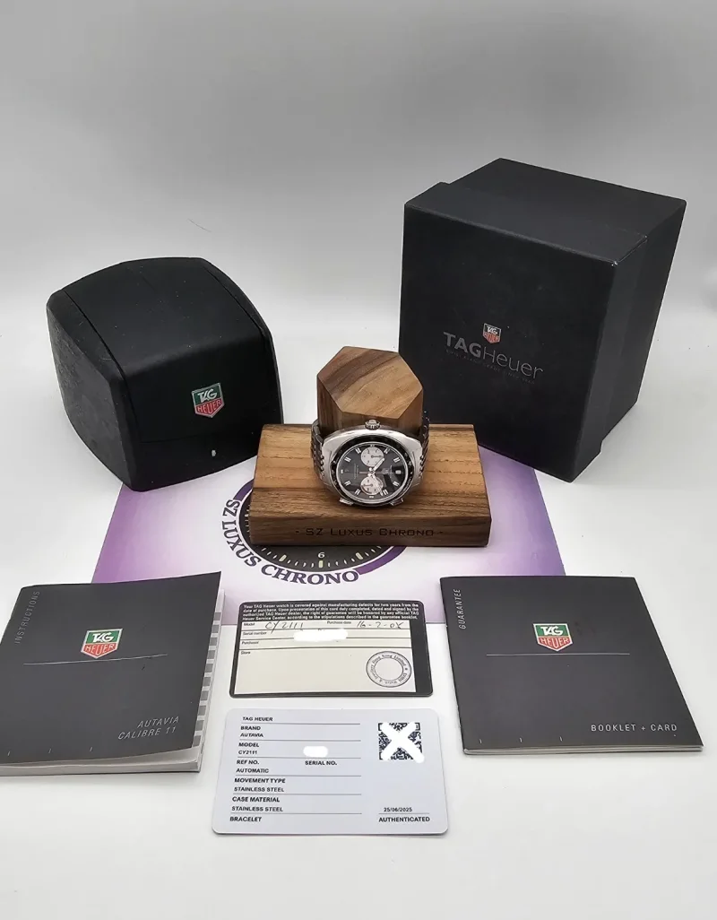 TAG Heuer Autavia Chrono 42mm Automatik Full Set Mint
