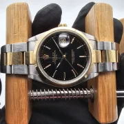 Rolex Oyster Perpetual Date 18k Stahl/Gold No Holes Full Set LC100