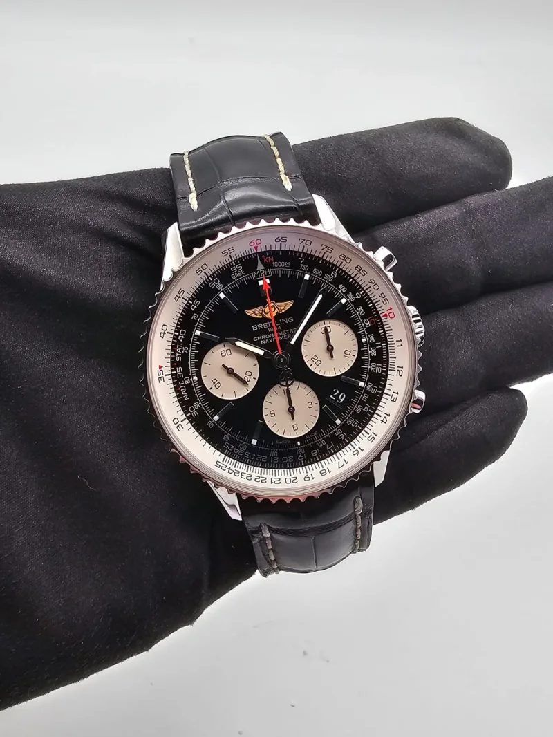 Breitling Navitimer 01 43mm Croco + Faltschließe Full Set