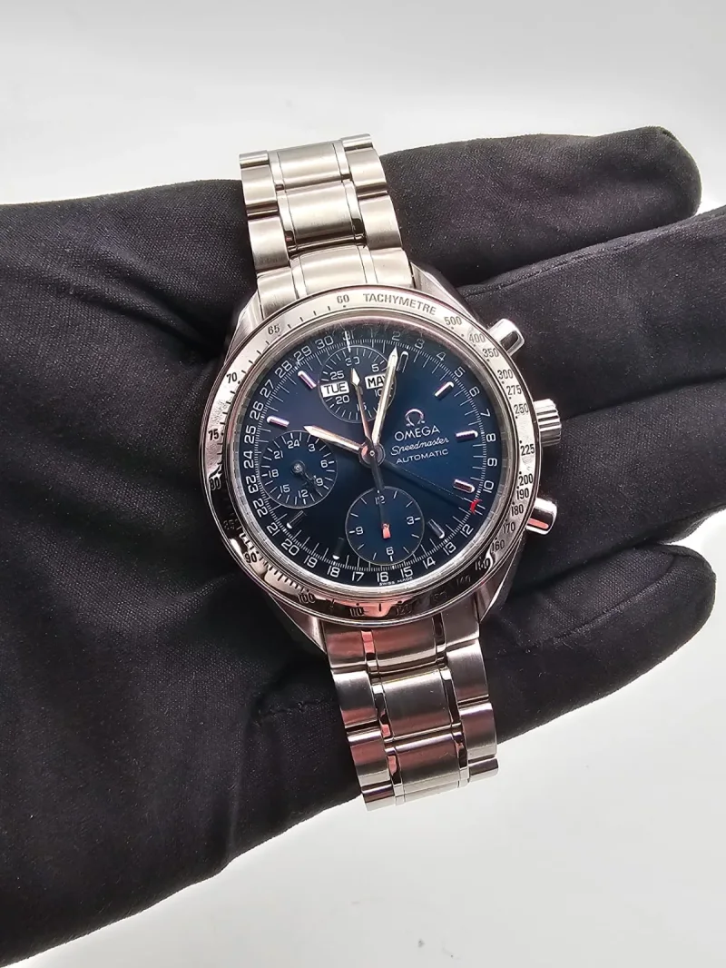 Omega Speedmaster Day Date Triple Date blue 39mm