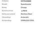 Omega Speedmaster Reduced Automatic 39mm Ref. 3510.50.00